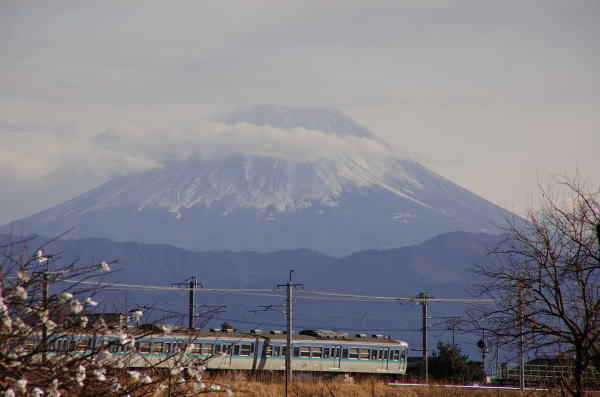 この冬は富士山の雪が少なめです。